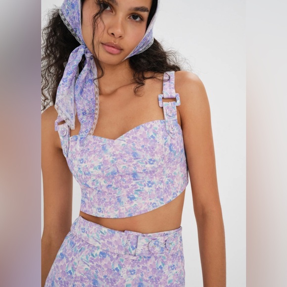 For Love and Lemons Lou Crop Top NEW - Picture 1 of 9